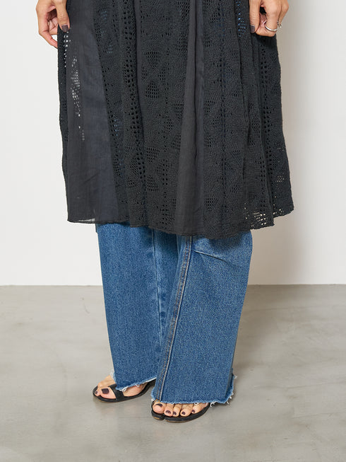 KNEE TUCK DENIM PT /Y252-31054